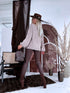 Knitted sweater "FLOWER MEMORIES Y25007" - dark beige
